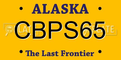 CBPS65 Alaska License Plate