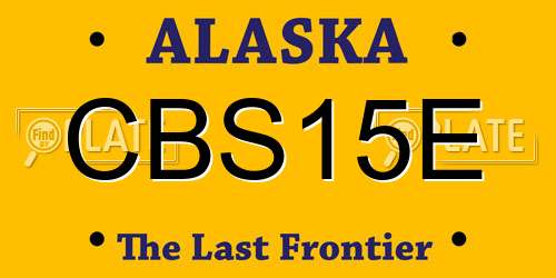 CBS15E Alaska License Plate