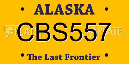 CBS557 Alaska License Plate