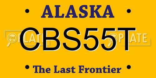 CBS55T Alaska License Plate