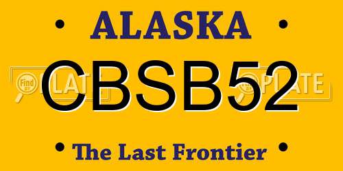 CBSB52 Alaska License Plate