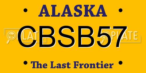 CBSB57 Alaska License Plate
