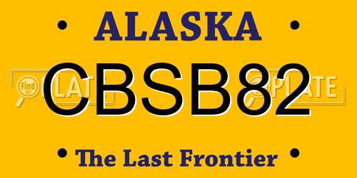 CBSB82 Alaska License Plate
