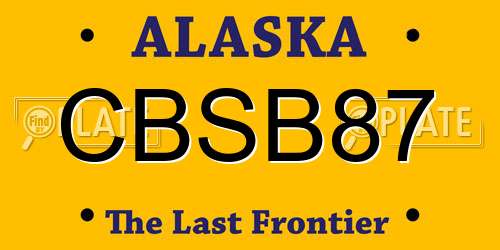 CBSB87 Alaska License Plate