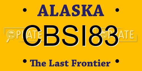 CBSI83 Alaska License Plate