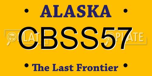 CBSS57 Alaska License Plate