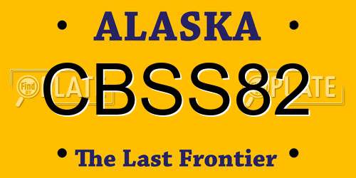 CBSS82 Alaska License Plate
