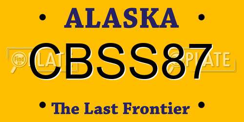 CBSS87 Alaska License Plate