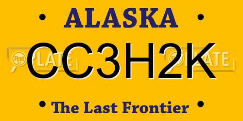 CC3H2K Alaska License Plate