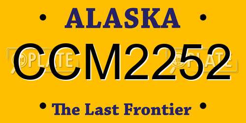 CCM2252 Alaska License Plate