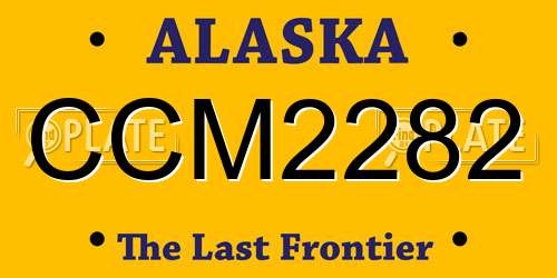 CCM2282 Alaska License Plate