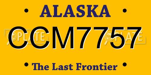 CCM7757 Alaska License Plate