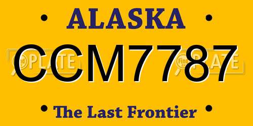 CCM7787 Alaska License Plate