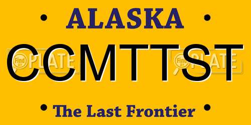 CCMTTST Alaska License Plate