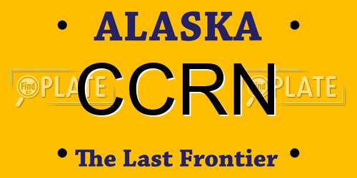 CCRN Alaska License Plate