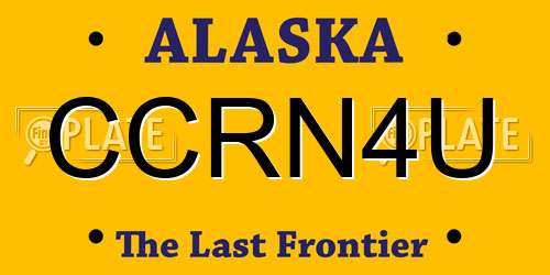 CCRN4U Alaska License Plate