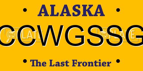CCWGSSG Alaska License Plate