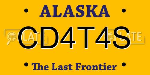 CD4T4S Alaska License Plate