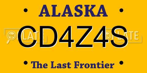 CD4Z4S Alaska License Plate