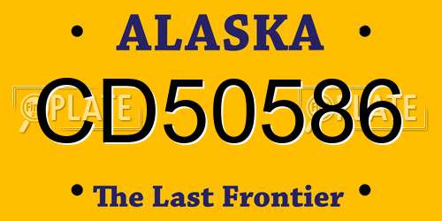 CD50586 Alaska License Plate