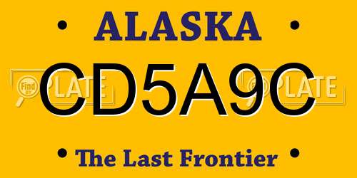 CD5A9C Alaska License Plate