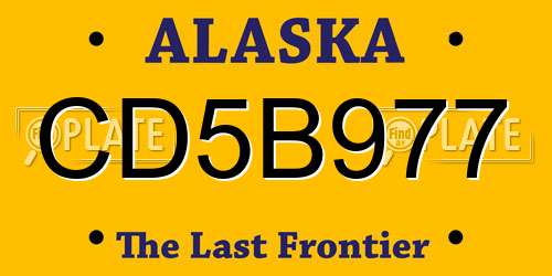 CD5B977 Alaska License Plate
