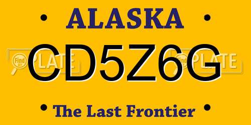 CD5Z6G Alaska License Plate