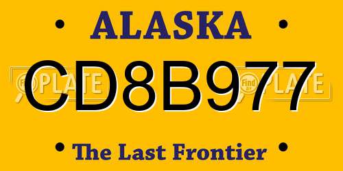 CD8B977 Alaska License Plate
