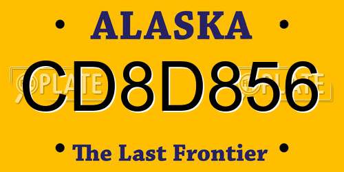 CD8D856 Alaska License Plate