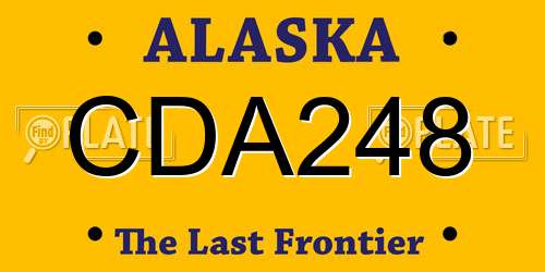 CDA248 Alaska License Plate