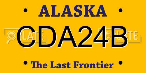 CDA24B Alaska License Plate