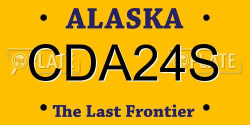 CDA24S Alaska License Plate