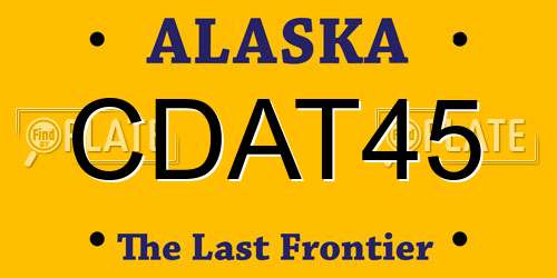 CDAT45 Alaska License Plate