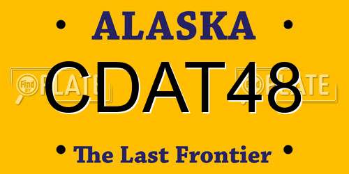 CDAT48 Alaska License Plate