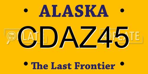 CDAZ45 Alaska License Plate