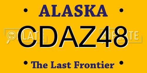 CDAZ48 Alaska License Plate