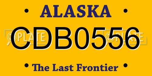 CDB0556 Alaska License Plate