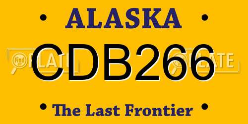 CDB266 Alaska License Plate