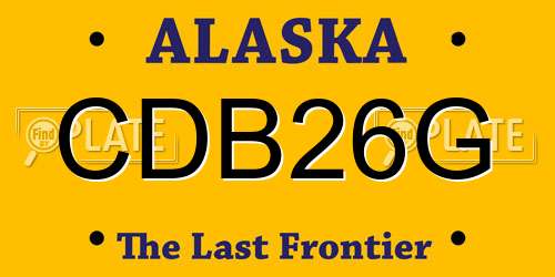 CDB26G Alaska License Plate
