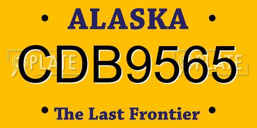 CDB9565 Alaska License Plate