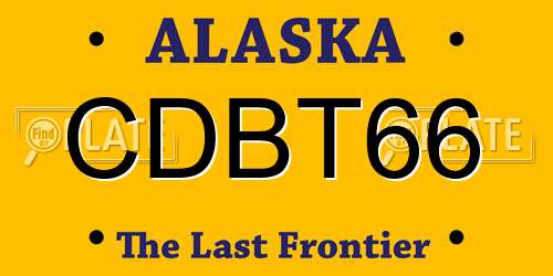 CDBT66 Alaska License Plate