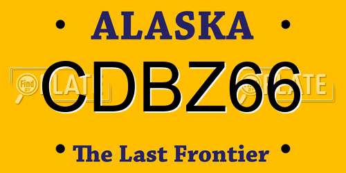 CDBZ66 Alaska License Plate