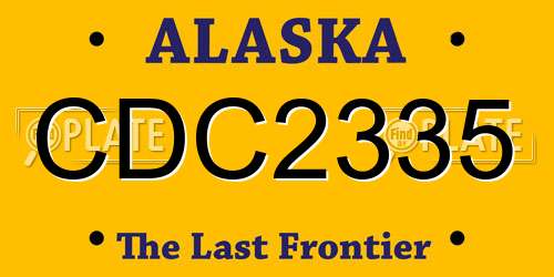 CDC2335 Alaska License Plate