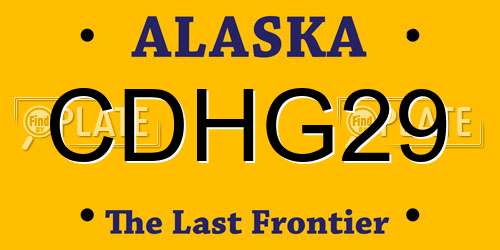 CDHG29 Alaska License Plate