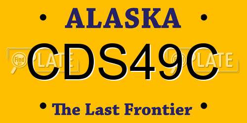 CDS49C Alaska License Plate