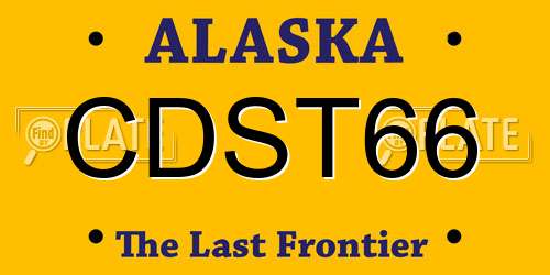 CDST66 Alaska License Plate