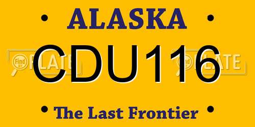 CDU116 Alaska License Plate
