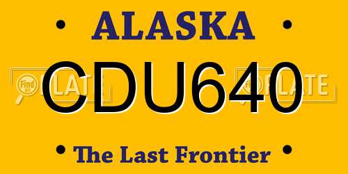 CDU640 Alaska License Plate