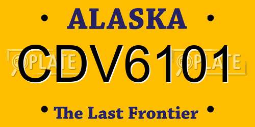CDV6101 Alaska License Plate