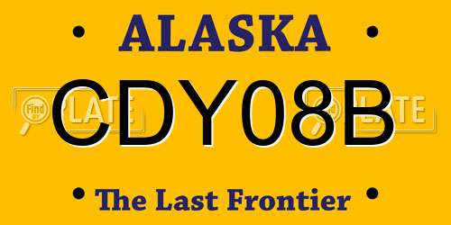 CDY08B Alaska License Plate